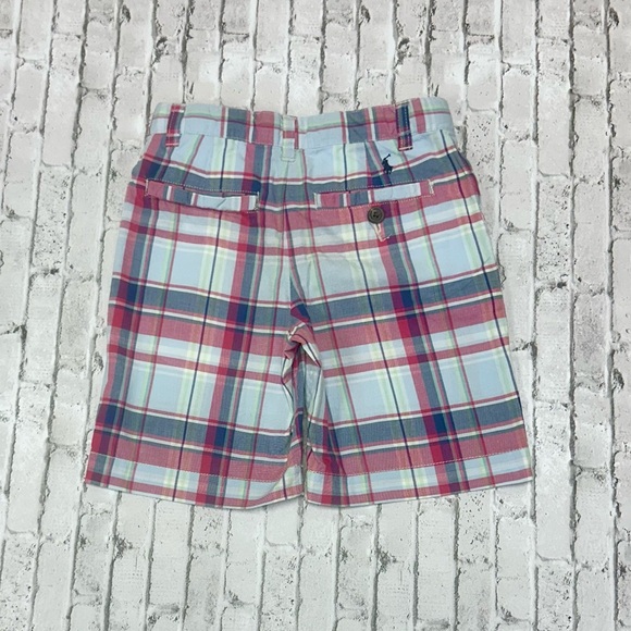 Polo Ralph Lauren Boys Plaid Shorts Size 5 Adjustable Waist Chino Preppy Zip Fly - Picture 3 of 3